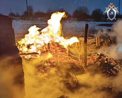 В Перевозском районе Нижегородской области по факту гибели мужчины на пожаре проводится доследственная проверка (Фотографии)
